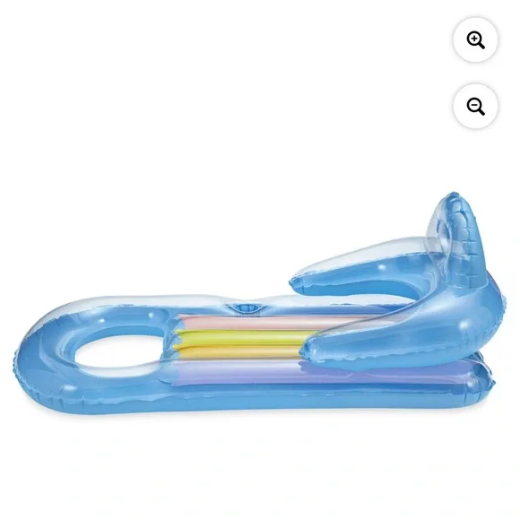 FunSicle Relaxing Lounge Inflatable Pool Float Sky Blue Unisex - Picture 5 of 8